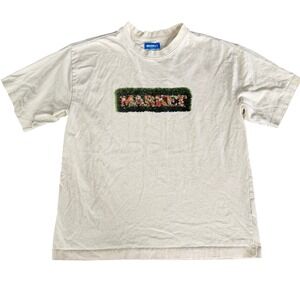 Market Studios Hedges T-Shirt Mens Large Cream Short Sleeve Tee Streetwear